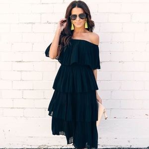 Vick Ruffles Off the Shoulder Dress